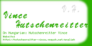 vince hutschenreitter business card